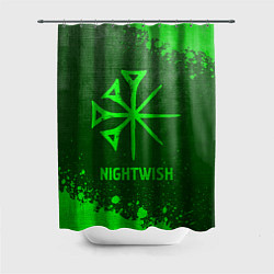 Шторка для душа Nightwish - green gradient, цвет: 3D-принт