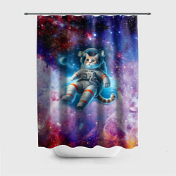 Шторка для ванной The cat is a brave cosmonaut - ai art
