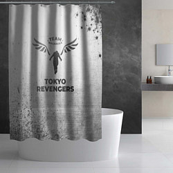 Шторка для душа Tokyo Revengers - white gradient, цвет: 3D-принт — фото 2