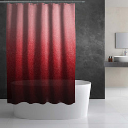 Шторка для душа Мягкий градиент красно-розовый текстура крошка, цвет: 3D-принт — фото 2