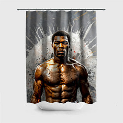 Шторка для ванной Мухаммед Али на сером