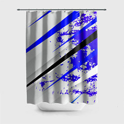 Шторка для ванной Color white blue