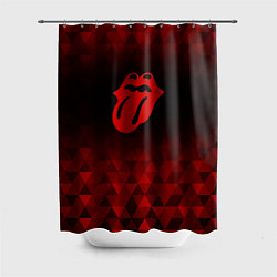Шторка для душа Rolling Stones red poly, цвет: 3D-принт