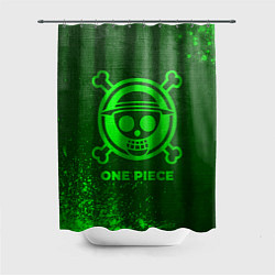 Шторка для ванной One Piece - green gradient