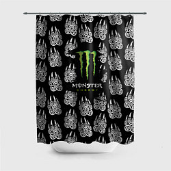 Шторка для ванной Monster energy медвежьи лапы
