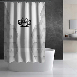 Шторка для душа Five Finger Death Punch white poly, цвет: 3D-принт — фото 2