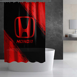Шторка для душа Honda - red gradient, цвет: 3D-принт — фото 2