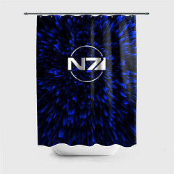 Шторка для ванной Mass Effect blue energy