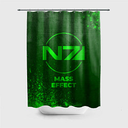 Шторка для ванной Mass Effect - green gradient