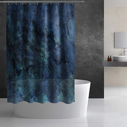 Шторка для душа Абстракция - dark blue sea stone, цвет: 3D-принт — фото 2