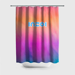 Шторка для душа Inzoi розово-оранжевый фон, цвет: 3D-принт