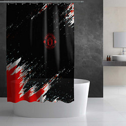 Шторка для душа Манчестер краски штрихи, цвет: 3D-принт — фото 2