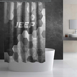 Шторка для душа Jeep - grey gradient посередине, цвет: 3D-принт — фото 2
