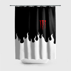 Шторка для ванной Monster energy red logo