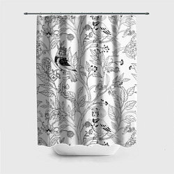Шторка для ванной Птицы Сирин