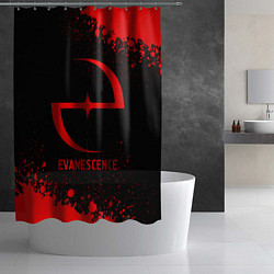Шторка для душа Evanescence - red gradient, цвет: 3D-принт — фото 2