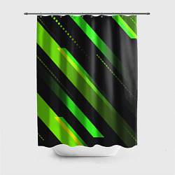 Шторка для ванной Color black green