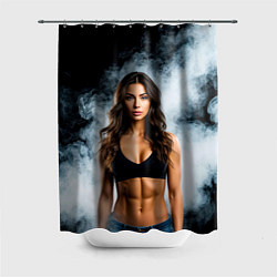 Шторка для ванной Фитоняшка в дыму