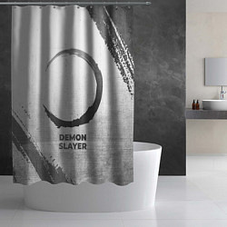 Шторка для душа Demon Slayer - white gradient, цвет: 3D-принт — фото 2