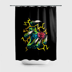 Шторка для ванной Dragons Paw and Cubes