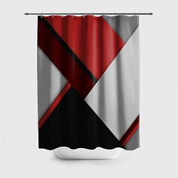 Шторка для ванной Color black red grey