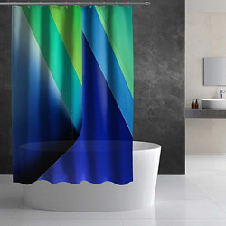 Шторка для душа Color blue green, цвет: 3D-принт — фото 2