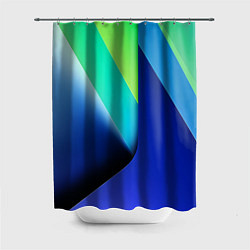 Шторка для душа Color blue green, цвет: 3D-принт