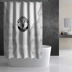 Шторка для душа Manchester United white poly, цвет: 3D-принт — фото 2