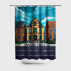 Шторка для душа Architect здание, цвет: 3D-принт