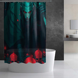 Шторка для душа Мастер черепов - колдун, цвет: 3D-принт — фото 2