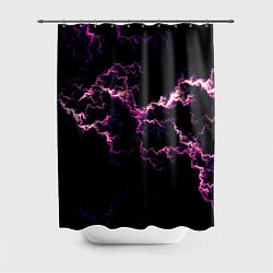 Шторка для душа Lightning pink glow, цвет: 3D-принт