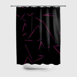 Шторка для душа Color pink line, цвет: 3D-принт