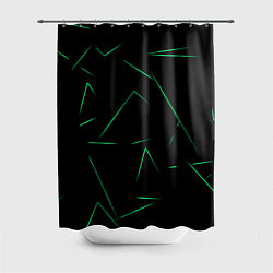 Шторка для ванной Color light green line