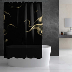 Шторка для душа Color yellow abstraction, цвет: 3D-принт — фото 2