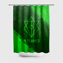 Шторка для ванной In Flames - green gradient