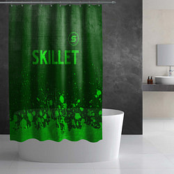 Шторка для душа Skillet - green gradient посередине, цвет: 3D-принт — фото 2