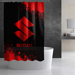 Шторка для душа Suzuki - red gradient, цвет: 3D-принт — фото 2