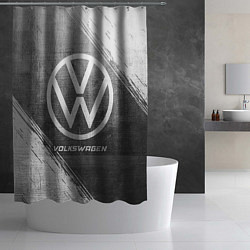 Шторка для душа Volkswagen - grey gradient, цвет: 3D-принт — фото 2