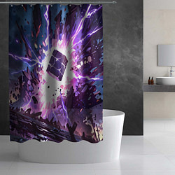 Шторка для душа Магический куб, цвет: 3D-принт — фото 2