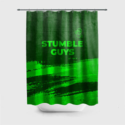 Шторка для ванной Stumble Guys - green gradient посередине