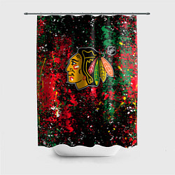 Шторка для ванной Chicago Blackhawks NHL black