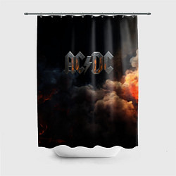 Шторка для ванной ACDC металлический лого