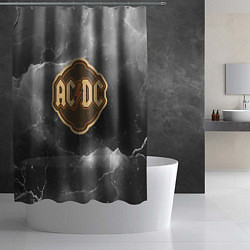 Шторка для душа ACDC ретро логотип, цвет: 3D-принт — фото 2