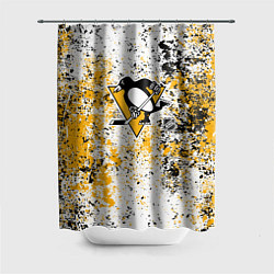 Шторка для ванной Pittsburgh Penguins NHL white