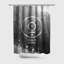 Шторка для душа Marilyn Manson - grey gradient, цвет: 3D-принт