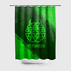 Шторка для ванной Disturbed - green gradient