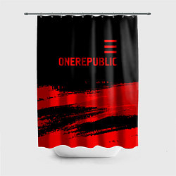 Шторка для душа OneRepublic - red gradient посередине, цвет: 3D-принт