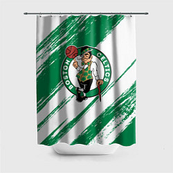 Шторка для ванной Boston Celtics white and green