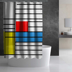 Шторка для душа В стиле мондриана, цвет: 3D-принт — фото 2