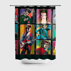 Шторка для ванной David Bowie vintage collage